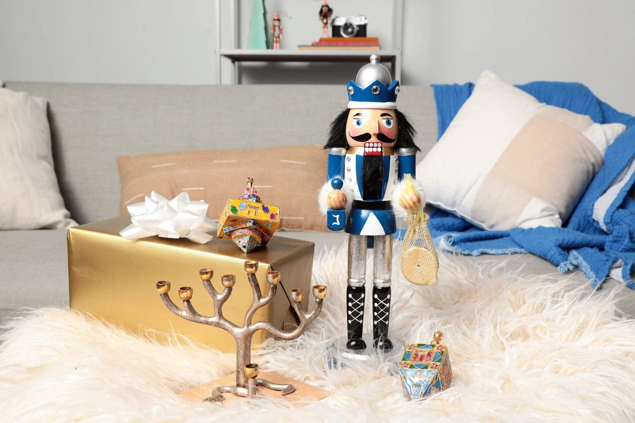 Nutcracker Ballet Gifts - Hanukkah Nutcracker King with Dreidel and Gelt Decoration - ModernTribe