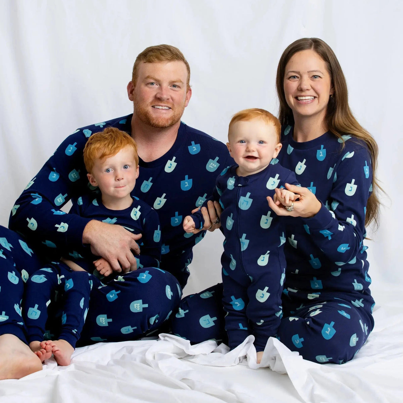 Monica + Andy Pajamas Two-Piece Adults Pajama Set Hanukkah Dreidels by Monica + Andy - (Sizes XS - XL)