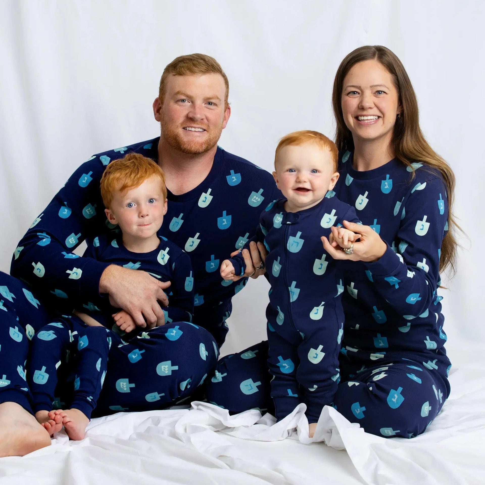 Monica + Andy Pajamas Two-Piece Adults Pajama Set Hanukkah Dreidels by Monica + Andy - (Sizes XS - XL)