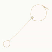 Les Petit Jewels Bracelets Diamond Chai Hand Chain - 14k Gold