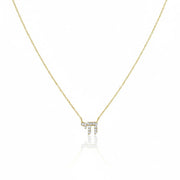 Alef Bet - Diamond Chai Hebrew Necklace - 14k Yellow or White Gold - ModernTribe