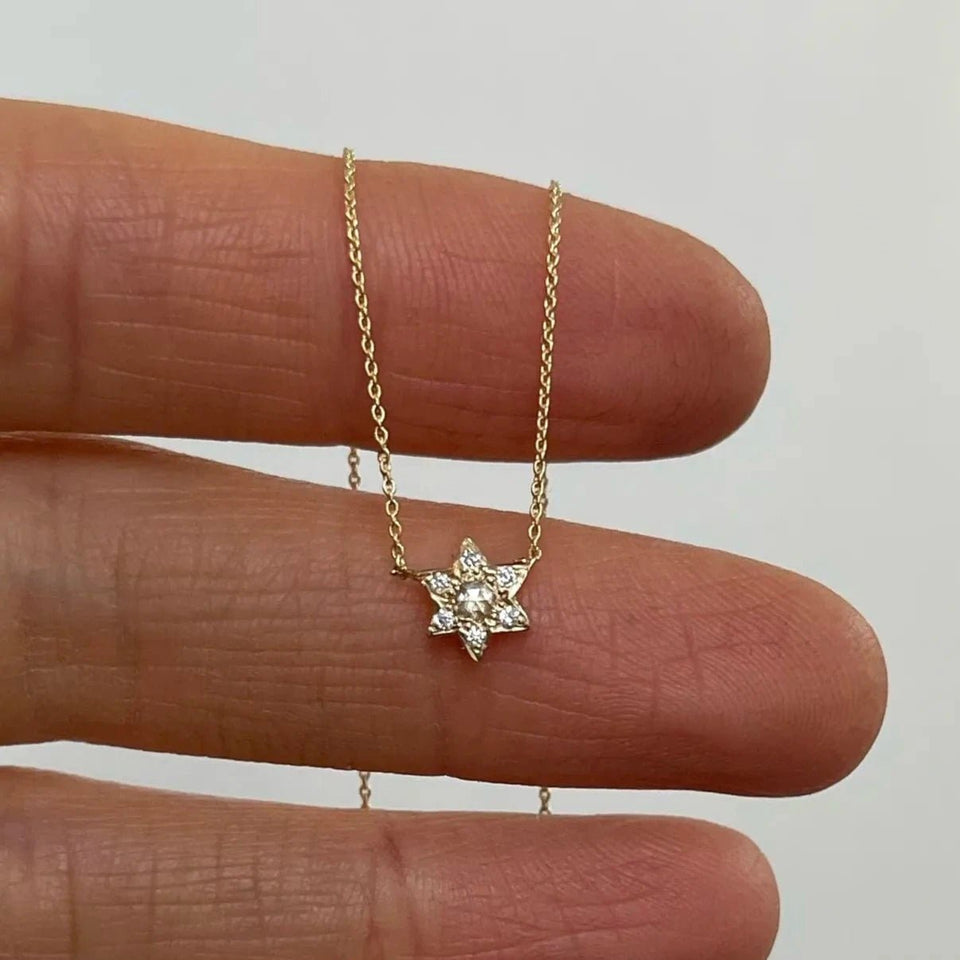 Elisa Solomon - Diamond Star of David Necklace by Elisa Solomon - 18k Yellow Gold - ModernTribe