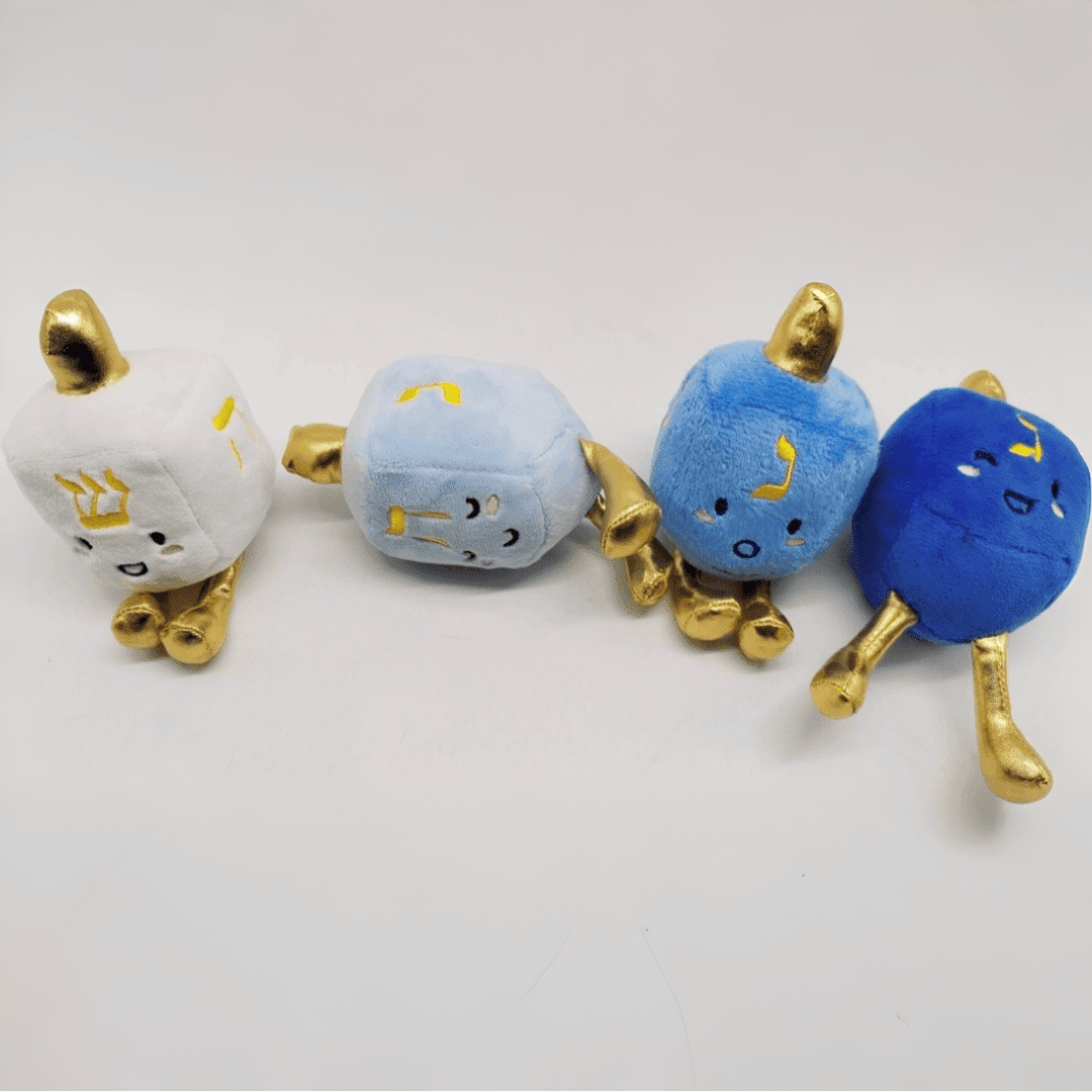 DesignStyles Home - Plush Dreidel Figurines - Set of 4 - ModernTribe