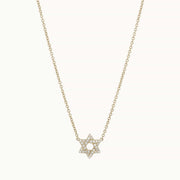 Les Petit Jewels Necklaces Yellow Gold Diamond Star of David Necklace - 14k Yellow, White or Rose Gold