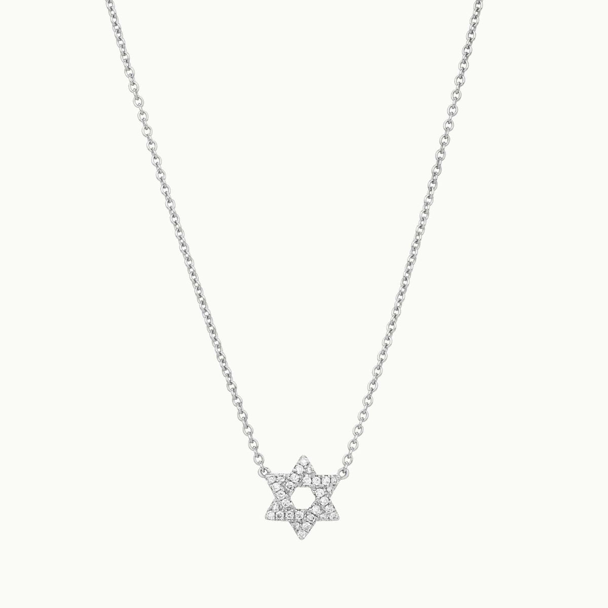 Les Petit Jewels Necklaces White Gold Diamond Star of David Necklace - 14k Yellow, White or Rose Gold