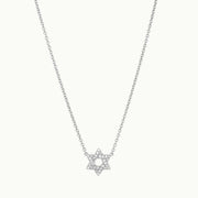 Les Petit Jewels Necklaces White Gold Diamond Star of David Necklace - 14k Yellow, White or Rose Gold