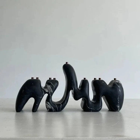 Nero Marquina Menorah by Hannah Polskin