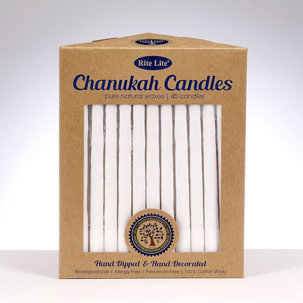 Rite Lite Hanukkah Candles Beeswax Hanukkah Candles - White