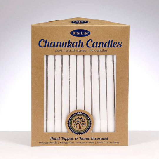 Beeswax Hanukkah Candles - White
