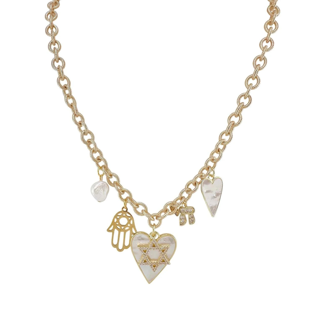 Love, Lisa - Shira Pearl Jewish Charm Necklace - ModernTribe