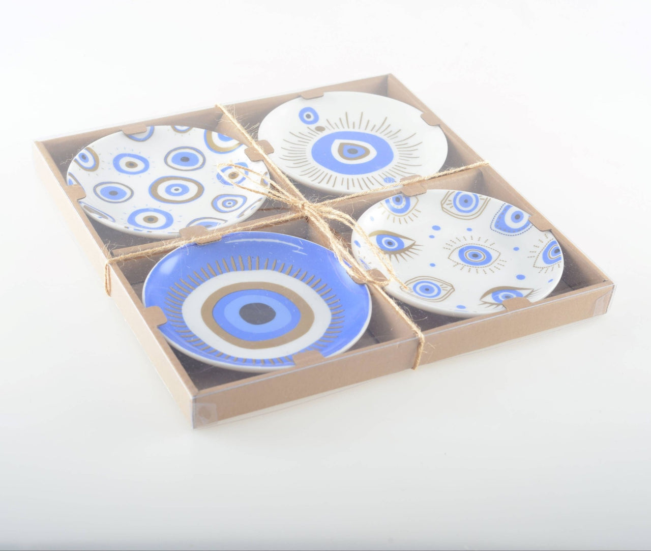 Aulica - Blue Evil Eye Bowls – Set of 4 - ModernTribe