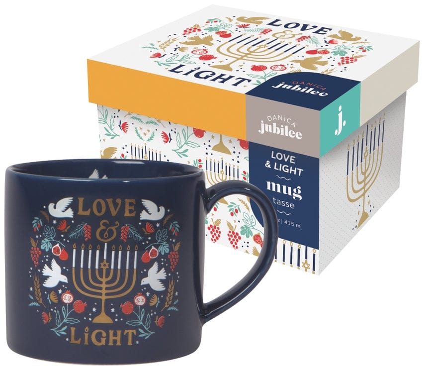 Danica Jubilee Tea Towels Love and Light Hanukkah Mug