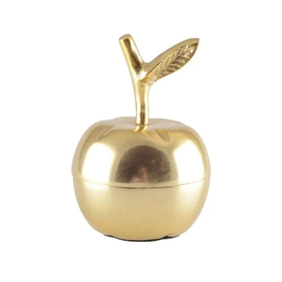 AULICA Decorations Golden Apple Decorative Box