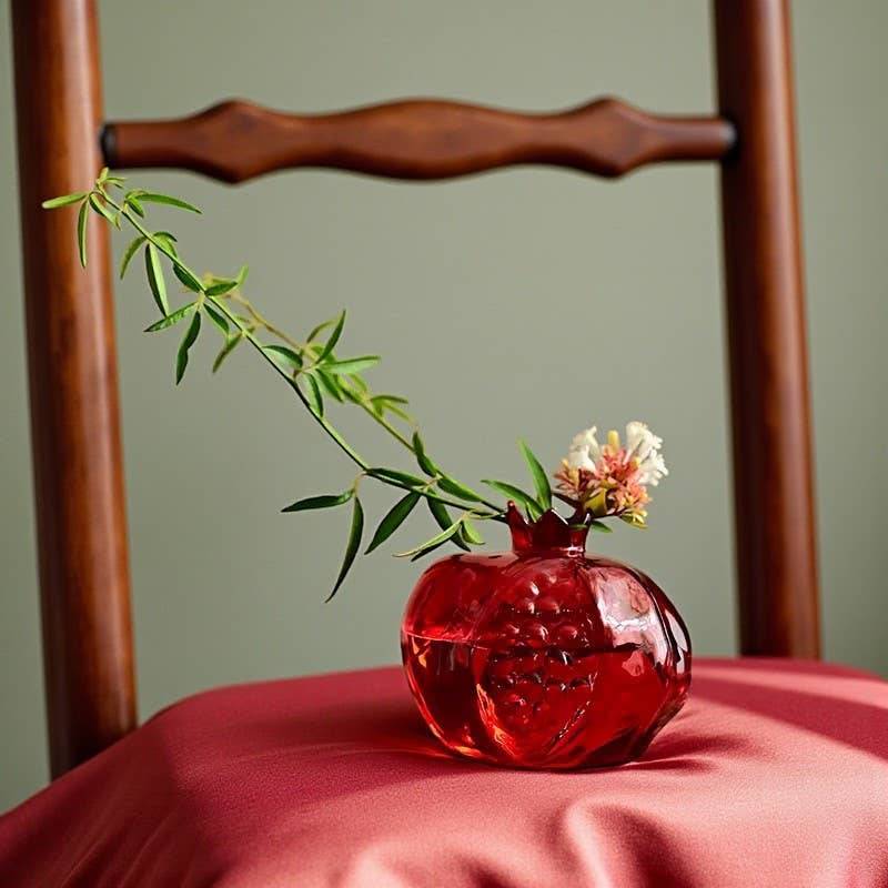 Ivore Group - Hydroponic Glass Pomegranate Vase - Red - ModernTribe