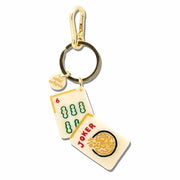 Solar Eclipse Keychains Hand-Painted Mahjong Bag Charm and Keychain