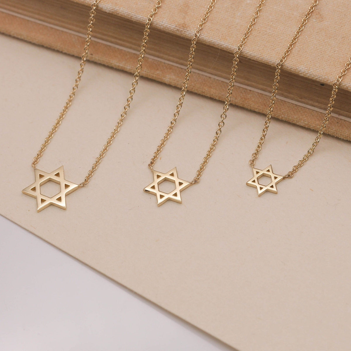 HOTCROWN - Classic Star of David Necklace - 14k Yellow, White or Rose Gold - ModernTribe