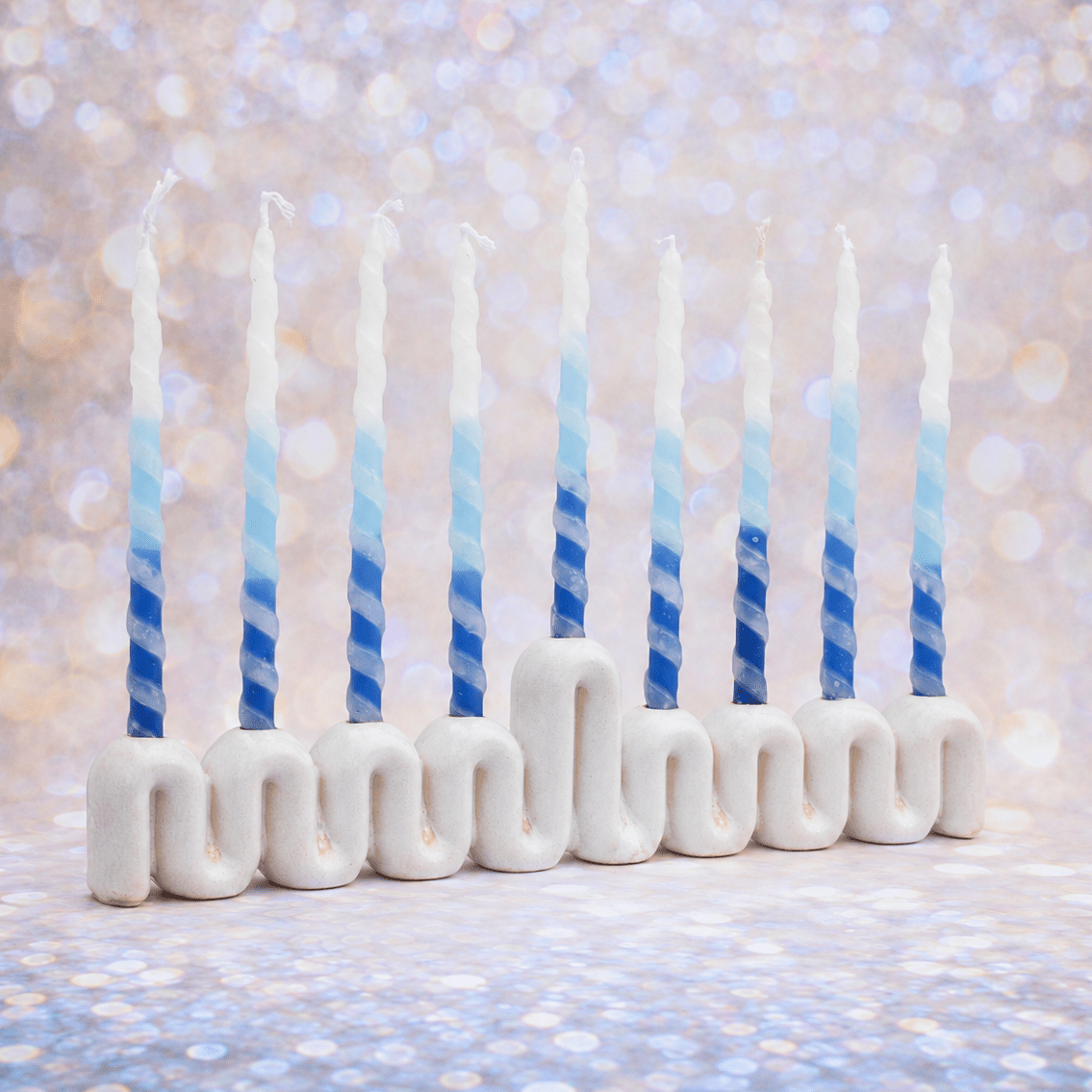 Feldi Studios - Handmade Swiggle Menorah - Cream - ModernTribe