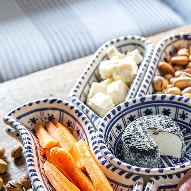 Kamsah - Mezze Blue Hamsa Dipping and Serving Set - ModernTribe