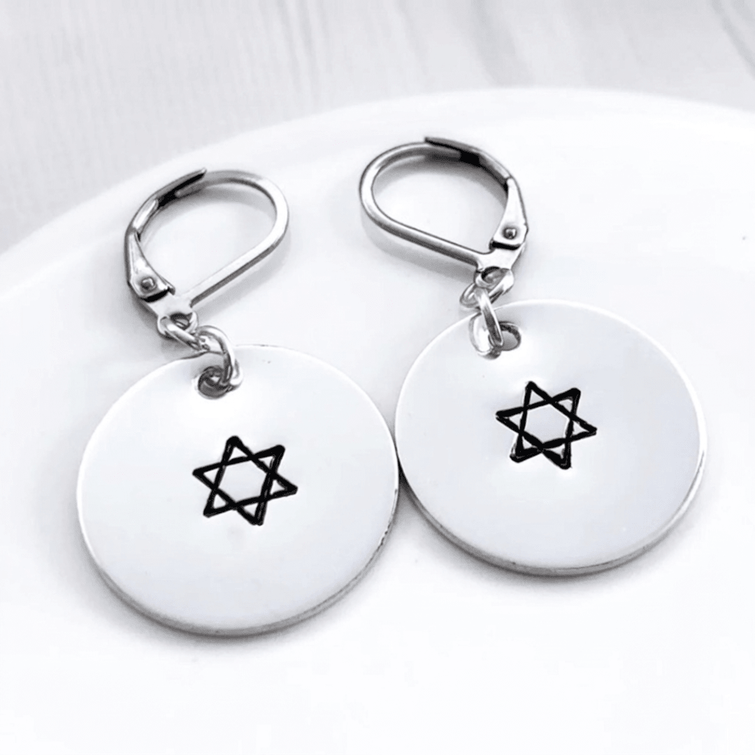 Everything Beautiful Earrings Sterling Silver Star of David Earrings - Sterling Silver
