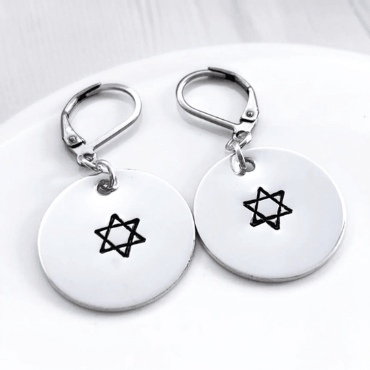 Star of David Earrings - Sterling Silver