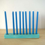 Makers of Israel - Handmade Seashell Terrazzo Menorah - Medium Blue - ModernTribe