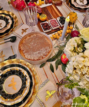 Sophistiplate Dining Plates Honeybee Wavy Paper Appetizer and Dessert Bowls - Set of 8