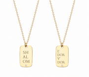 Miriam Merenfeld Jewelry - MMJ My Way Large Charm Necklace with Diamond - (Sterling Silver or Gold - Plated) - ModernTribe
