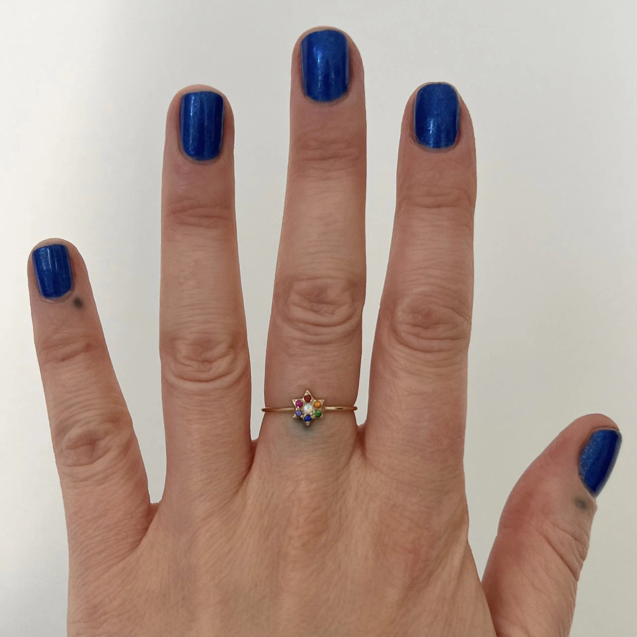 Elisa Solomon - Custom Stones Star of David Ring with Gemstones by Elisa Solomon - 14k Yellow, Rose or White Gold - ModernTribe