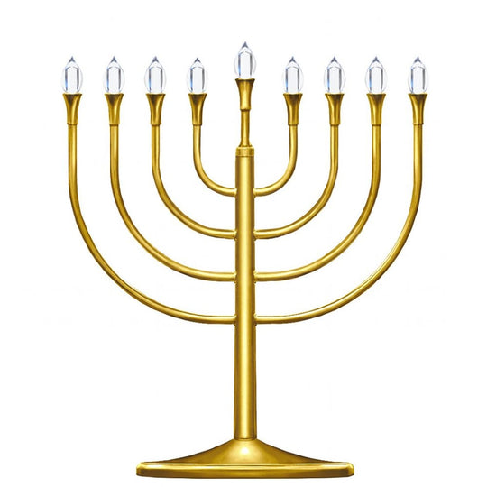 Traditional Electric Menorah - Gold
