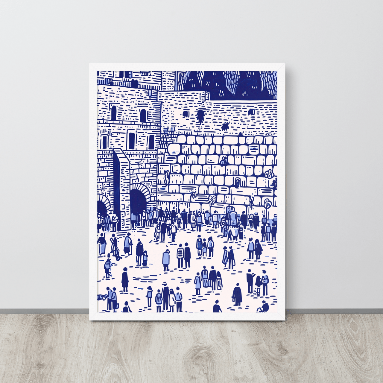 Beraishis - Kotel Ink Framed Print by Beraishis - ModernTribe