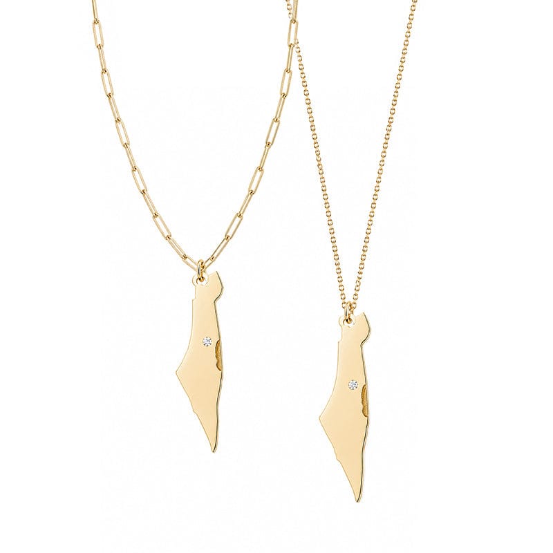 Miriam Merenfeld Jewelry - Eretz Israel Diamond Necklace - (Sterling Silver or Gold-Plated) - ModernTribe