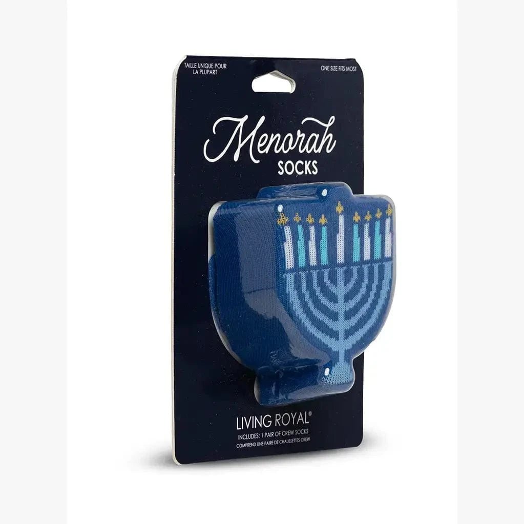 Living Royal - 3D Packaged Menorah Crew Socks - ModernTribe