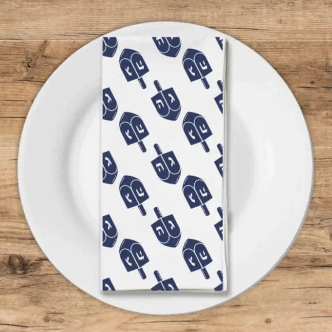 Altoonastore Napkins Denim Dreidel Guest Towels - Pack of 16