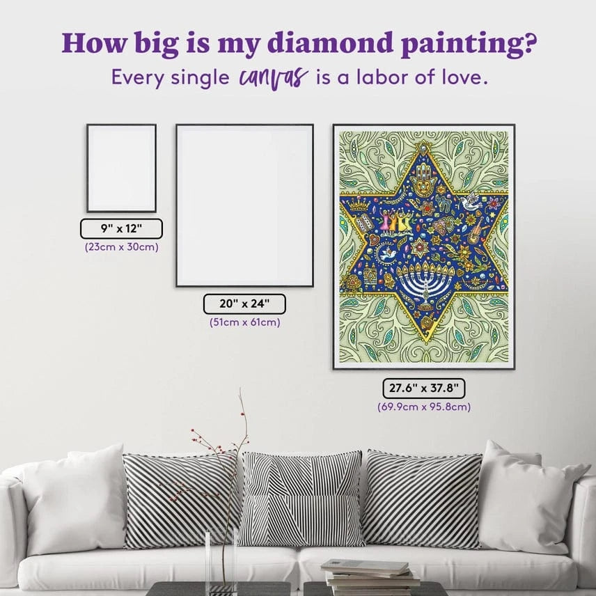 Diamond Art Club Crafts The Joy of Hanukkah Star DIY Diamond Painting Craft