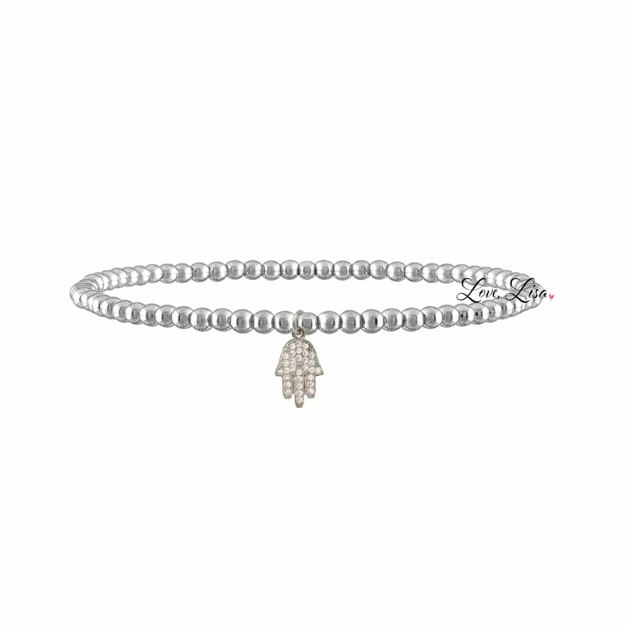 Love, Lisa - Sami Tiny Little Hamsa Bracelet - Silver - ModernTribe