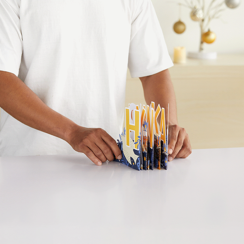 Elegant Happy Hanukkah Loooooong Card
