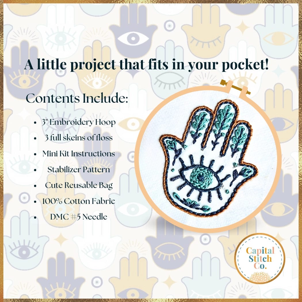 Capital Stitch Co. - Ancient Hamsa Embroidery Kit - ModernTribe