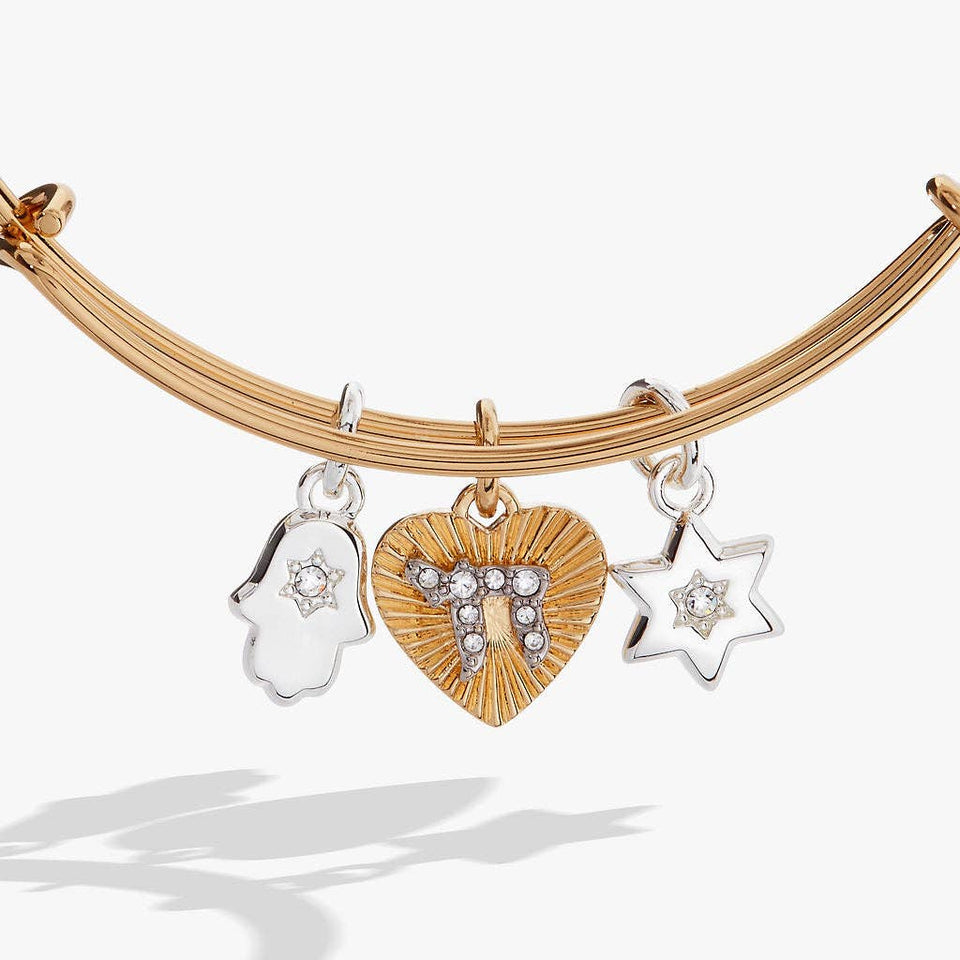 Alex and Ani - Heart and Star of David Two - Tone Bracelet by Alex and Ani - ModernTribe