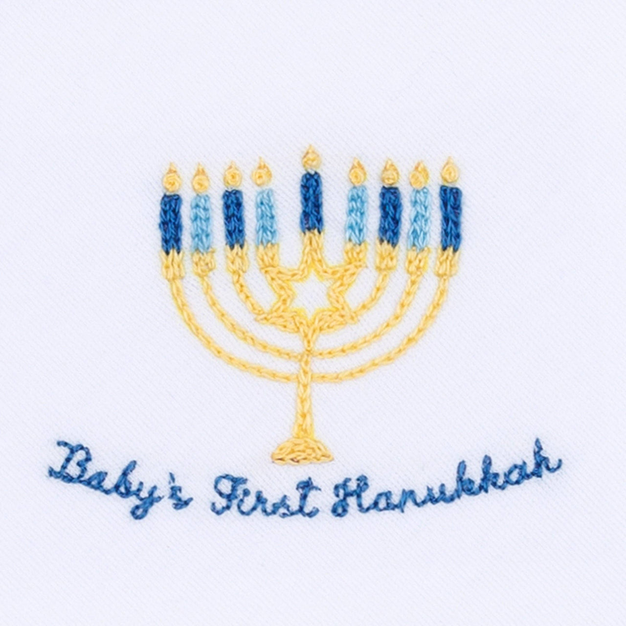 Magnolia Baby - Baby's First Hanukkah Menorah Bib - ModernTribe