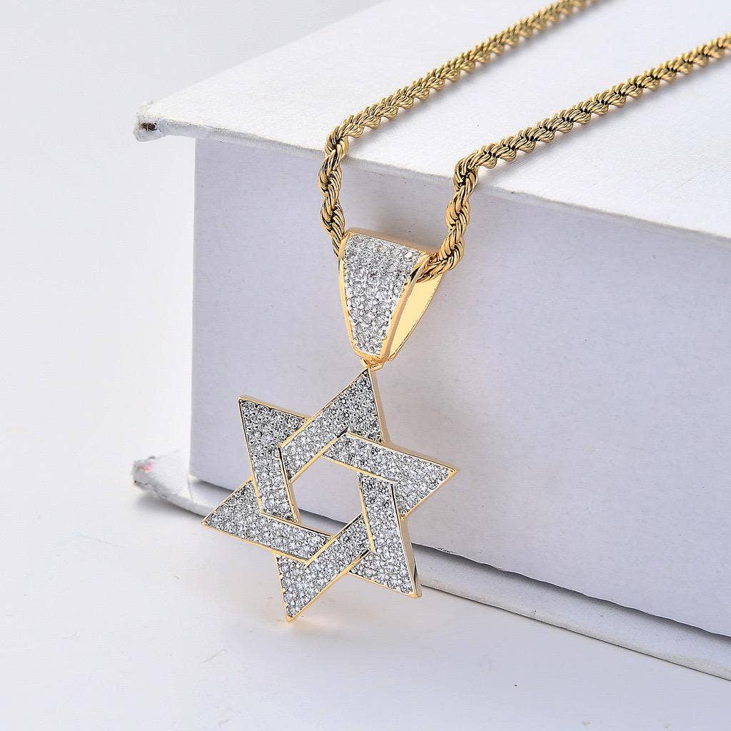 Koch La Ni Jewelry Necklaces Moissanite Star of David Necklace - 18k Gold-Plated
