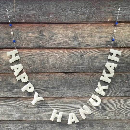 Happy Hanukkah Felt Garland