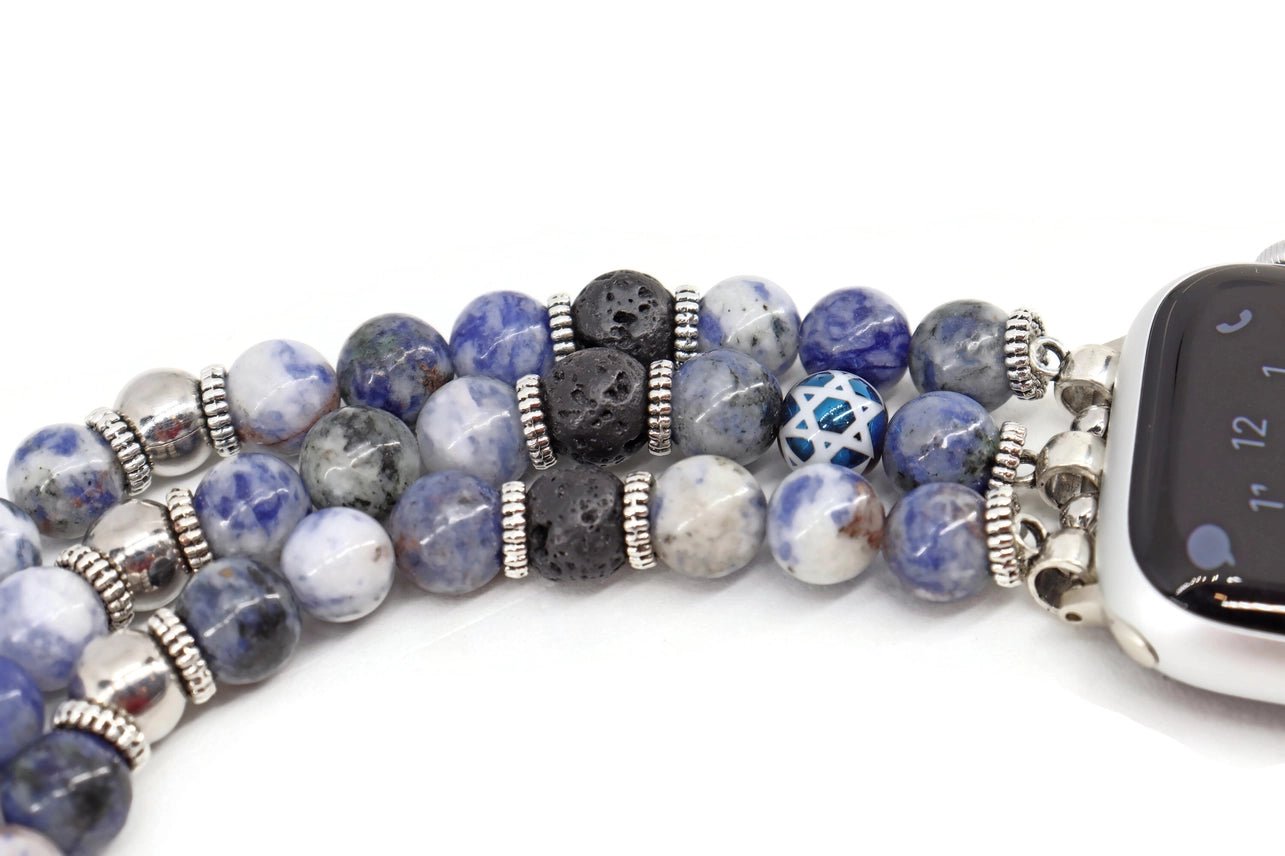 My Tribe by Sea Ranch Jewelry - Star of David Blue - Spot Jasper Apple Watch Bracelet - ModernTribe