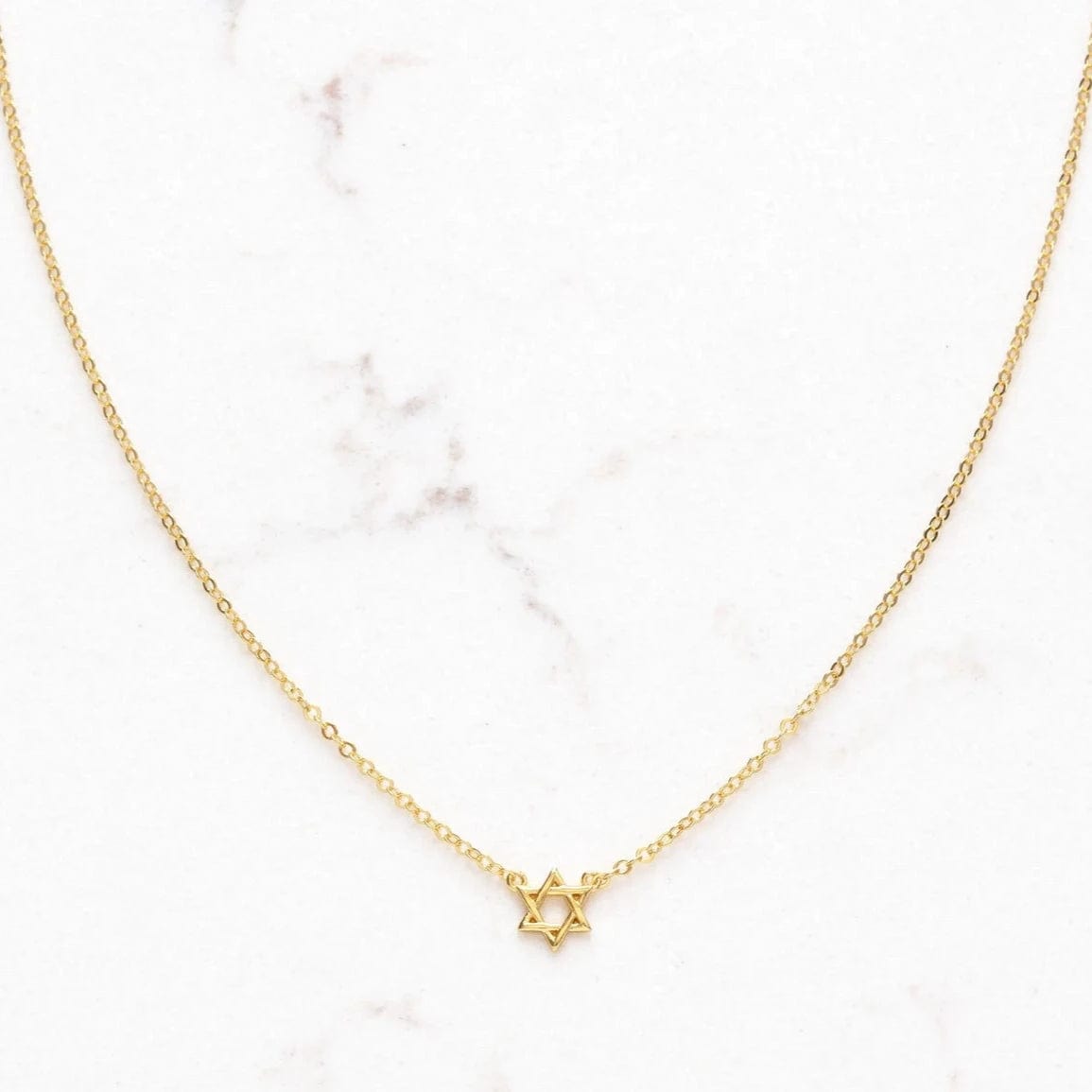 Stitch and Stone - Teeny Tiny Star of David Necklace - ModernTribe