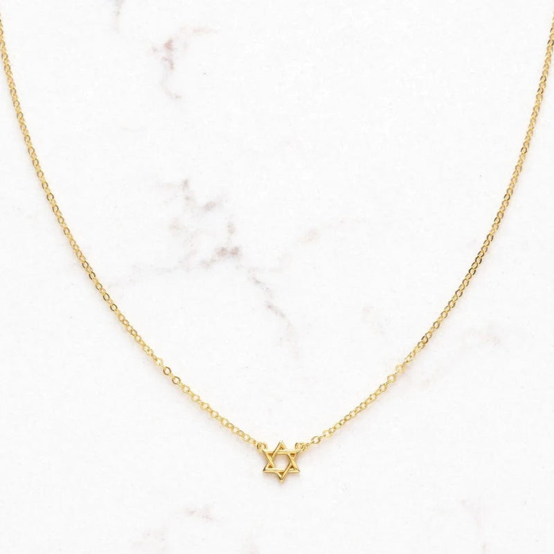 Stitch and Stone - Teeny Tiny Star of David Necklace - ModernTribe