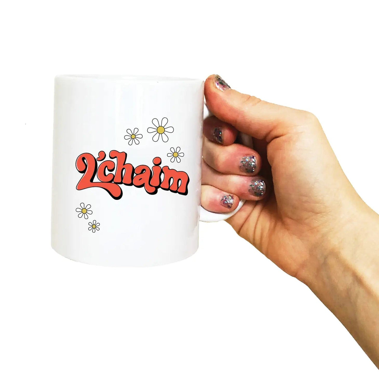 Drawn Goods Mugs Daisies L'Chaim Coffee Mug