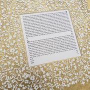 Melanie Dankowicz Ketubahs No Personalized Text (Blank) / Gold Flowery Lace Square Ketubah - (Choice of Colors)