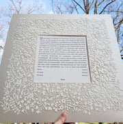 Melanie Dankowicz Ketubahs Flowery Lace Square Ketubah - (Choice of Colors)