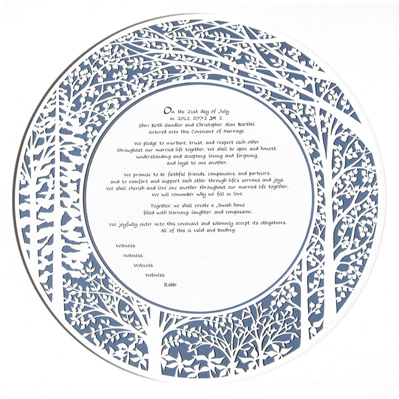 Melanie Dankowicz - Forest Ketubah by Melanie Dankowicz - (Choice of Colors) - ModernTribe