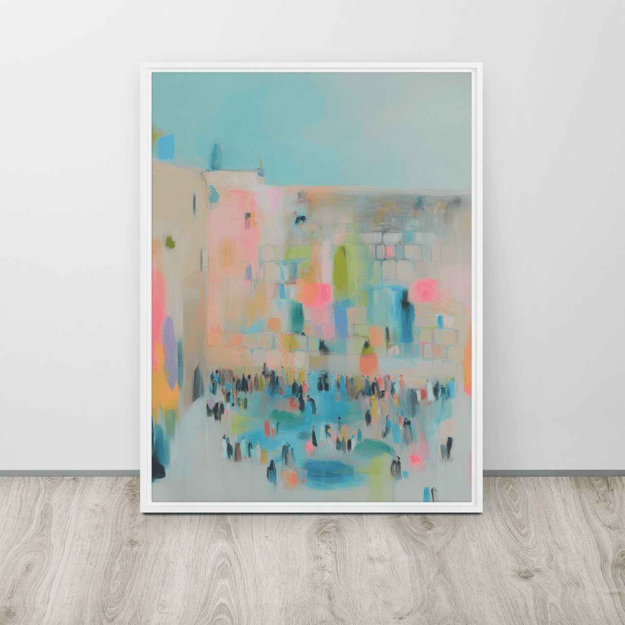 Beraishis - Kotel Kaleidoscope Framed Canvas by Beraishis - ModernTribe