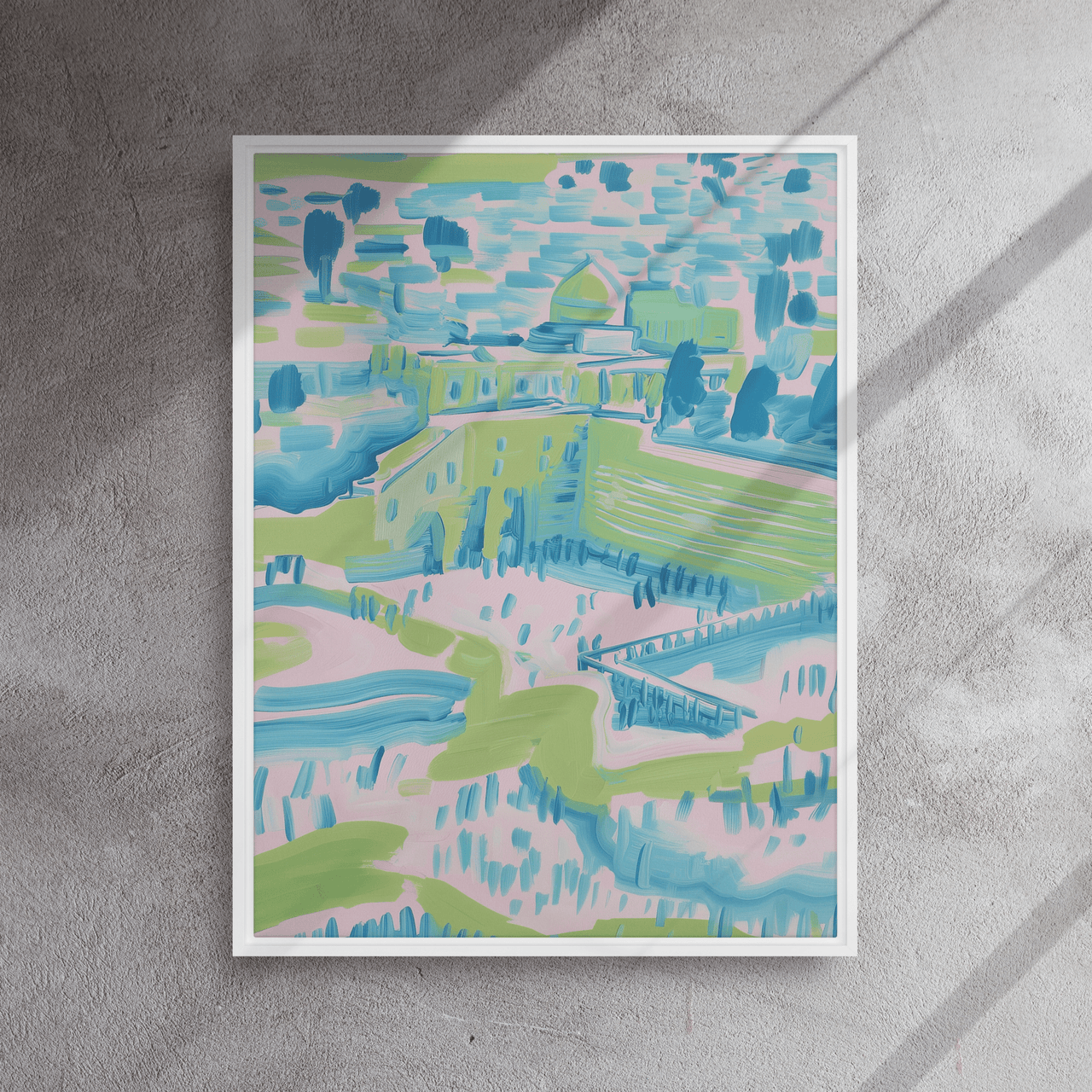 Beraishis - Brushstrokes of the Jerusalem Wall Framed Canvas by Beraishis - ModernTribe